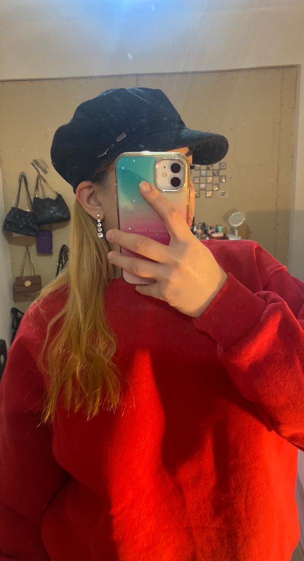 Kürk Detaylı Siyah Kadın Yün Şapka - Görsel 4