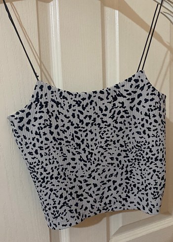 Gri Yılan Desenli V Yaka Mini Atlet - Görsel 2