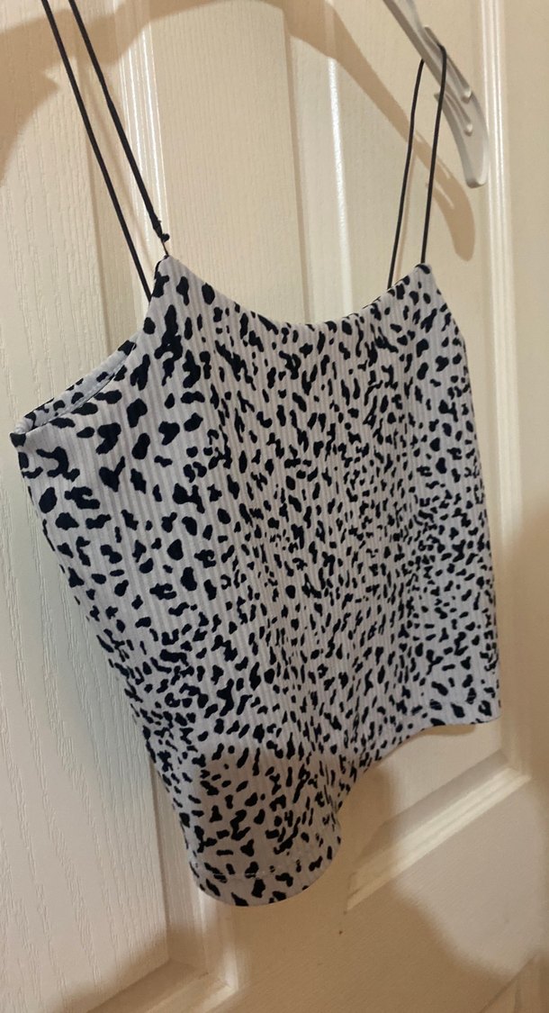 Gri Yılan Desenli V Yaka Mini Atlet - Görsel 3