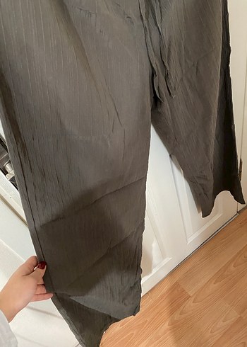 Kadın Kahverengi Keten Salaş Pantolon - Görsel 5