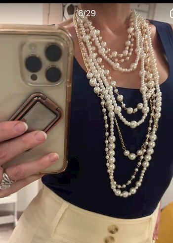 İncili kolye set sıfır - Görsel 4