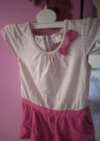 Pembe Kız Çocuk Kolsuz penye şortlu slopet - Görsel 2