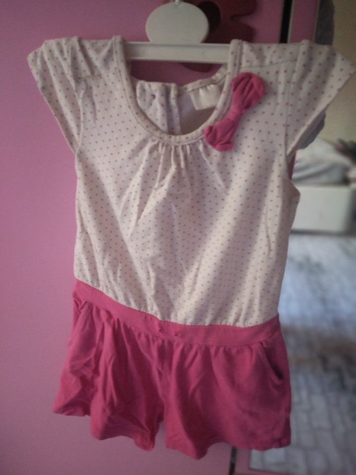 Pembe Kız Çocuk Kolsuz penye şortlu slopet - Görsel 5