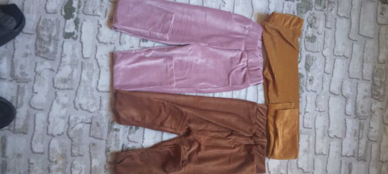 3 adet kadife tayt - Görsel 2