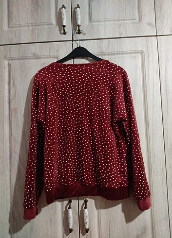 l Beden kırmızı Renk Kadın kırmızı pijama üstü