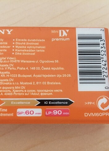 Sony Sony Premium Mini DV 60 Kamera Kasedi