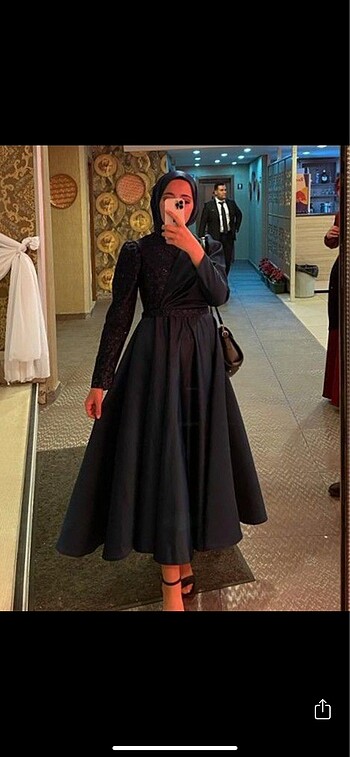 Moda Selvim Lacivert abiye (şal dahil)