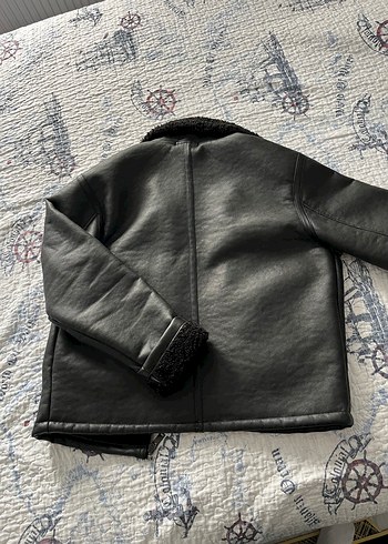 Zara Kürklü Siyah Deri Ceket - Görsel 2