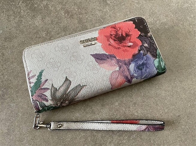 Guess orjinal çiçekli kadın cüzdan
