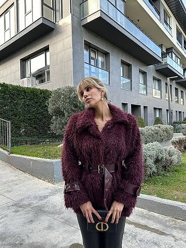 Zara BORDO KEMER DETAY KÜRK