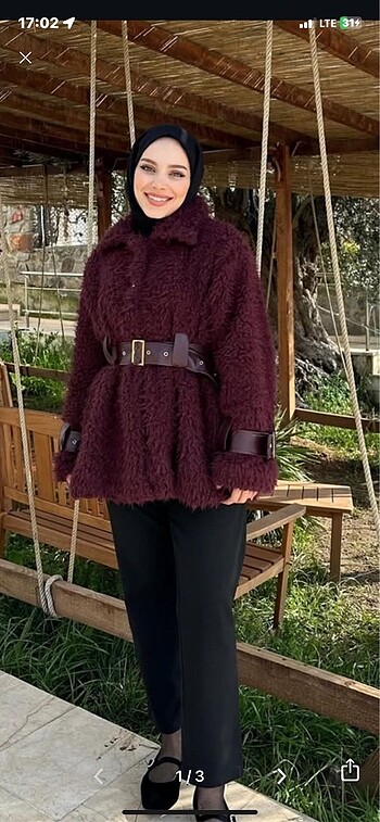 s Beden BORDO KEMER DETAY KÜRK
