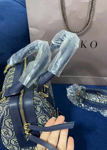 Vakko Mavi Baskılı Kadın Çanta - Görsel 3