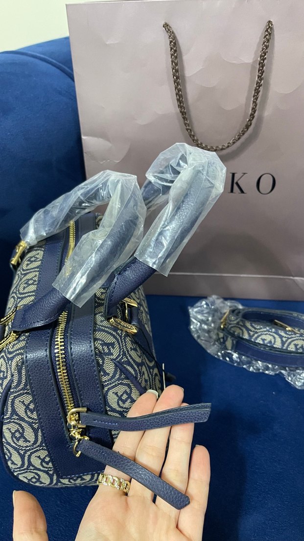 Vakko Mavi Baskılı Kadın Çanta - Görsel 3