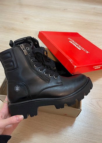 Siyah Deri Biker Bot, Kemer Detaylı, Kalın Topuklu - Görsel 9