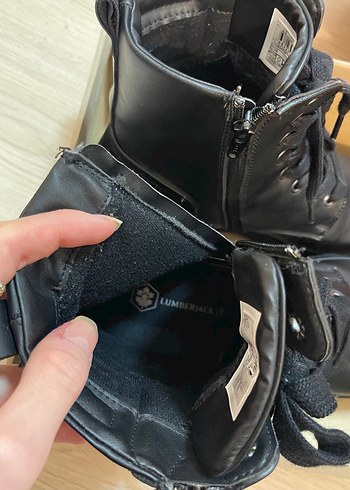 Siyah Deri Biker Bot, Kemer Detaylı, Kalın Topuklu - Görsel 11