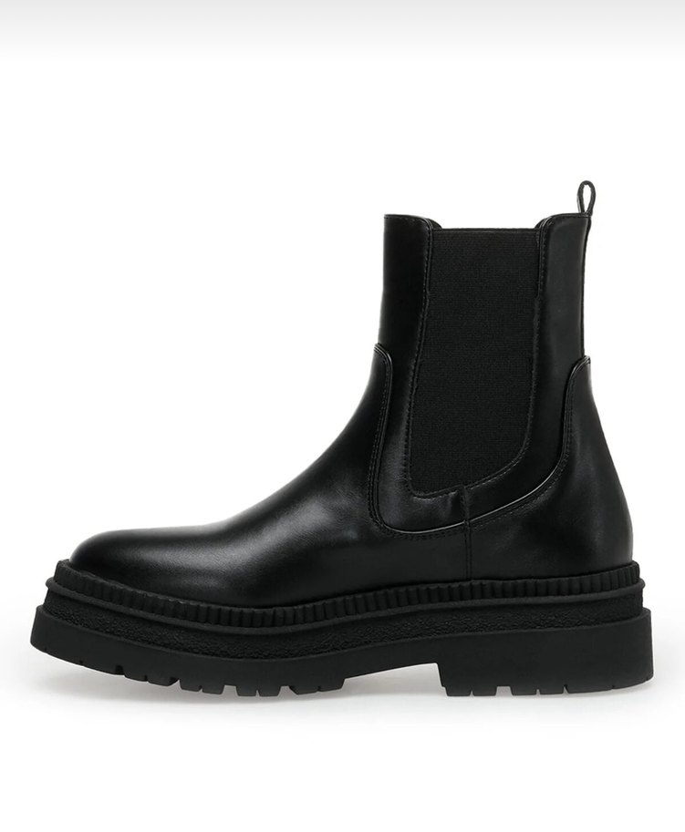 Kadın Siyah Platform Topuklu Lastik Bot - Görsel 4