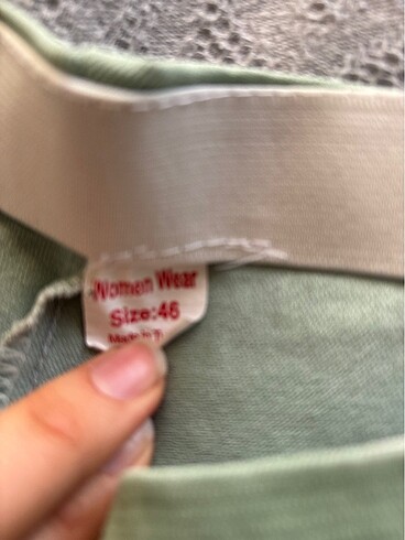 Yeşil beli lastikli yandan fermuarlı pantalon - Görsel 3