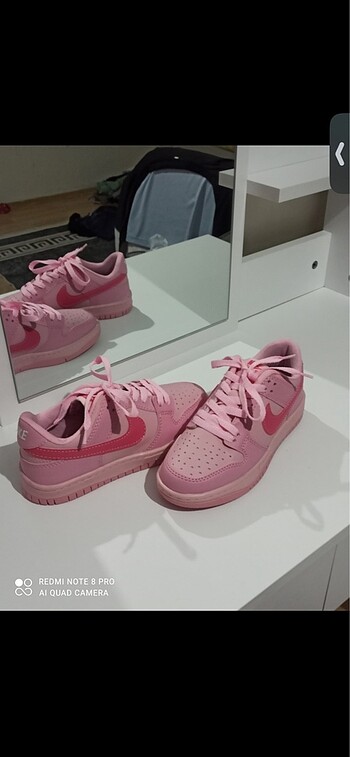 36 Beden pembe Renk Nike dunk low ayakkabı