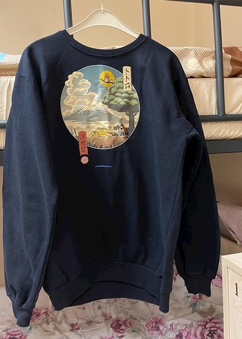 Baskılı Lacivert Kadın Sweatshirt