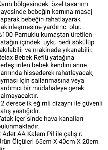 Diğer Beden Reflü yatagı