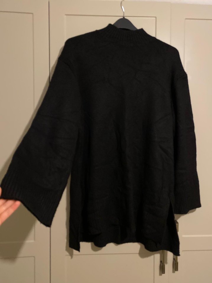 Siyah Kadın Boğazlı Örgü Kazak - Görsel 2