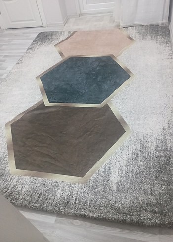 Çağdaş Tarzda Gri ve Kahverengi Halı örtüsü - Görsel 4