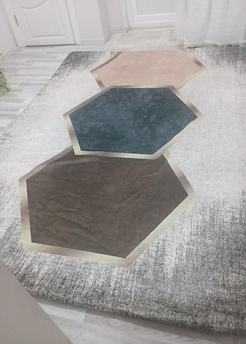 Çağdaş Tarzda Gri ve Kahverengi Halı örtüsü - Görsel 6