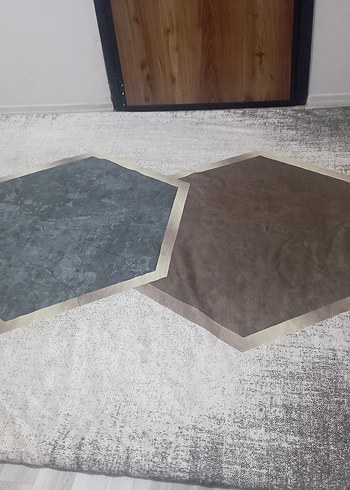 Çağdaş Tarzda Gri ve Kahverengi Halı örtüsü - Görsel 3