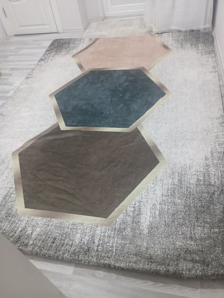 Çağdaş Tarzda Gri ve Kahverengi Halı örtüsü - Görsel 4