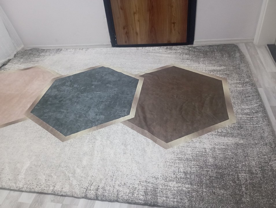 Çağdaş Tarzda Gri ve Kahverengi Halı örtüsü - Görsel 3