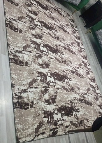 2adet Kahverengi Gri Kamuflaj Desenli Modern Halı örtüsü - Görsel 2