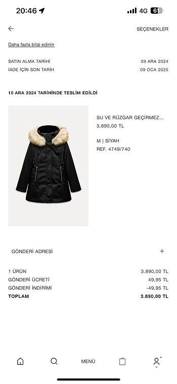m Beden Zara kaban