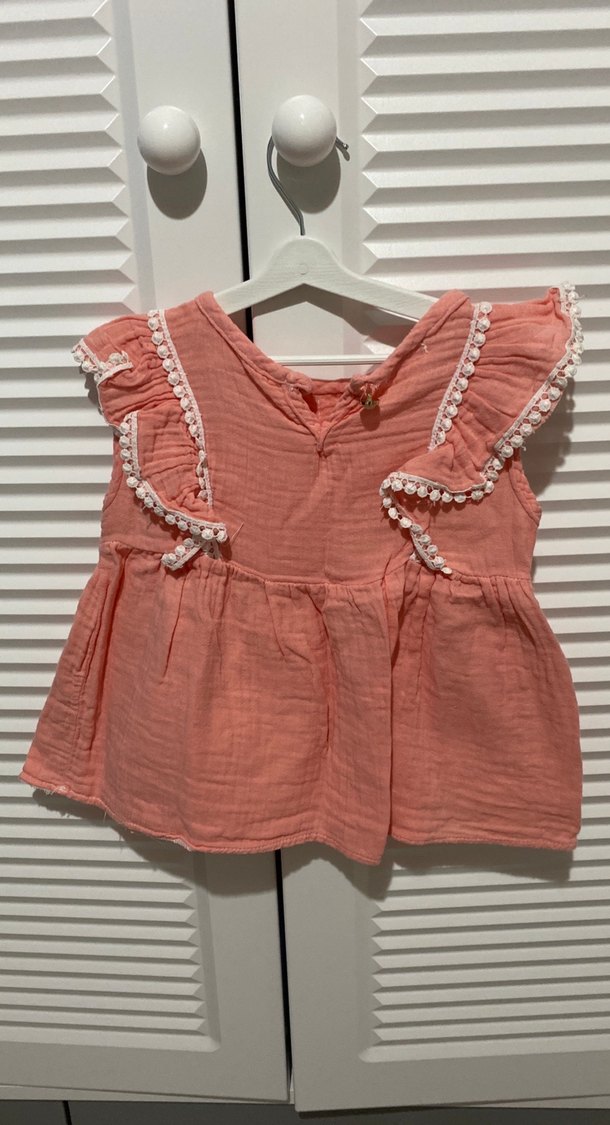 Nakışlı Fırfırlı Kız Çocuk Elbise - Görsel 2