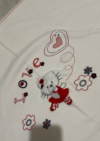 Nakışlı Beyaz Bebek Battaniyesi - Görsel 2