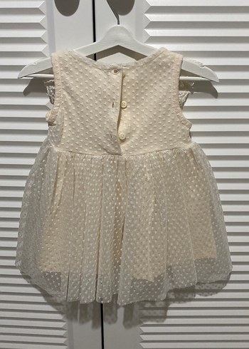 Dantel Detaylı ekru Kız Çocuk Elbisesi - Görsel 2