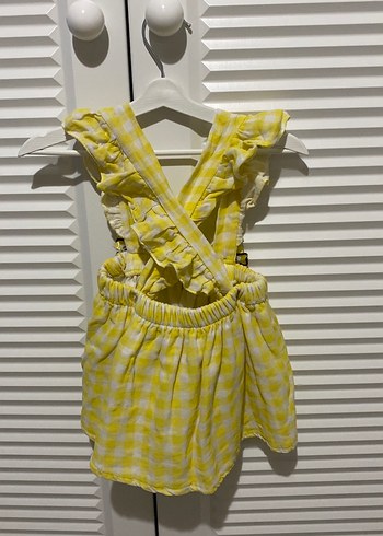 Sarı Fırfırlı Kız Çocuk Elbisesi - Görsel 2