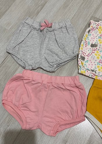 Gri Elastik Bel Kız Şortu - Görsel 2