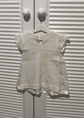 Kız Çocuk Beyaz Dantel Elbise - Görsel 2