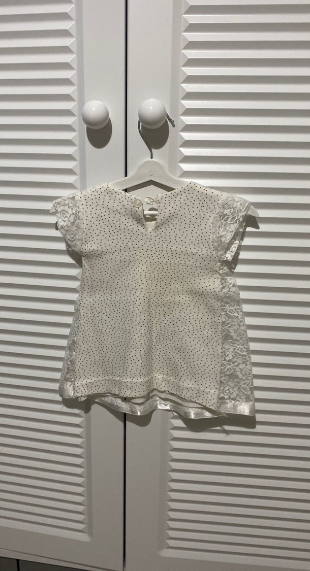 Kız Çocuk Beyaz Dantel Elbise - Görsel 2