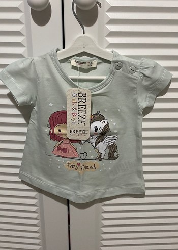 Kız Çocuk Gri Baskılı Kısa Kollu Tişört - Görsel 2