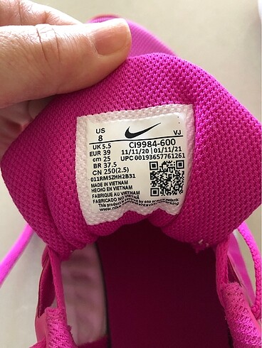 39 Beden pembe Renk Nike spor ayakkabı