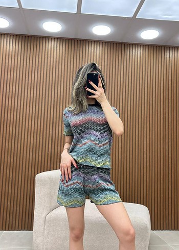 Missoni Renkli Cizgili Rahat İkili Takim