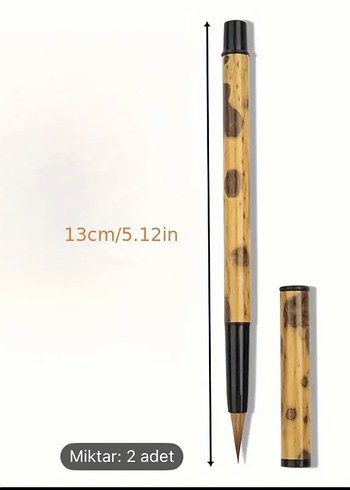 Siyah Uçlu Kaligrafi Fırçası Seti #çini #fırça - Görsel 5