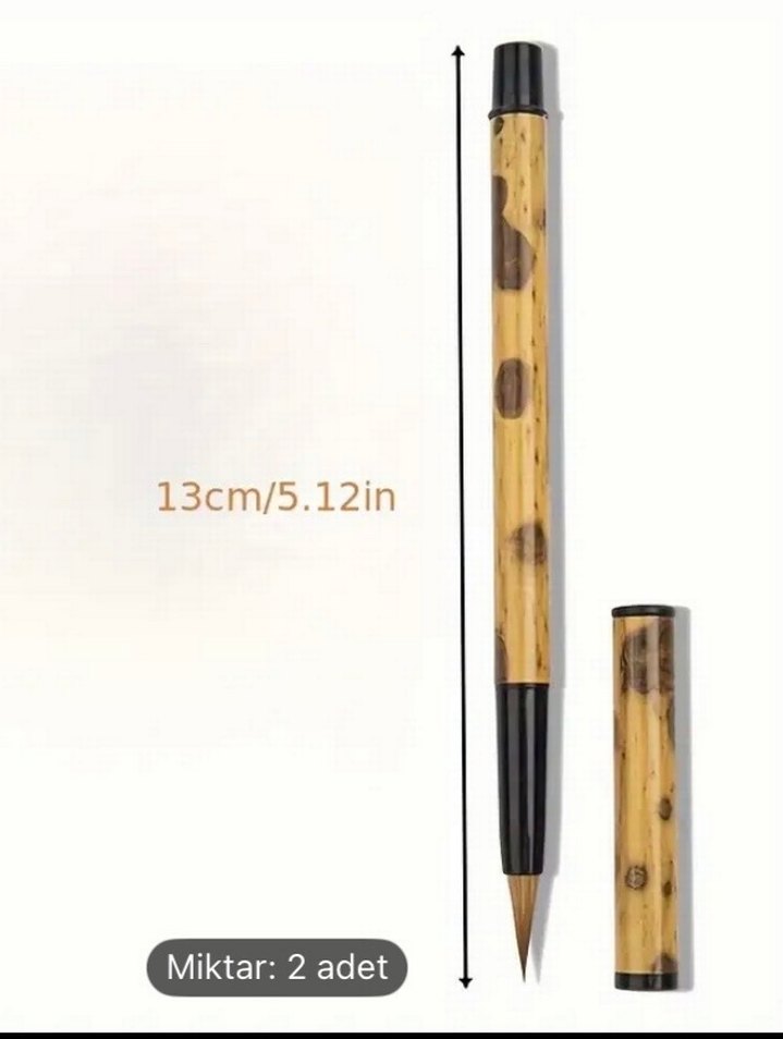 Siyah Uçlu Kaligrafi Fırçası Seti #çini #fırça - Görsel 5