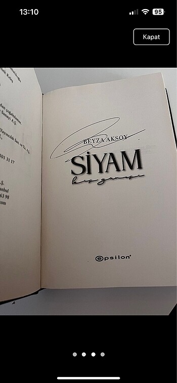  Beden Siyam kış güneşi imzalı (ciltli)