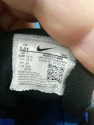 35 Beden mavi Renk Nike 35.5