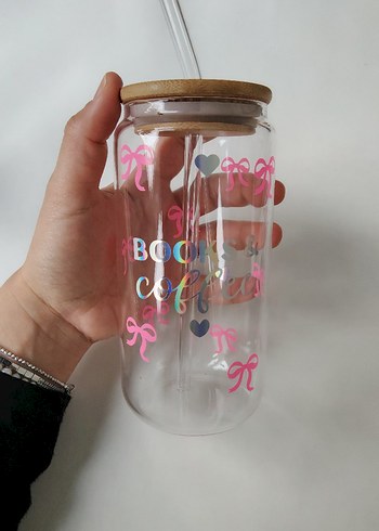 Pipetli Kapaklı cam Bardak