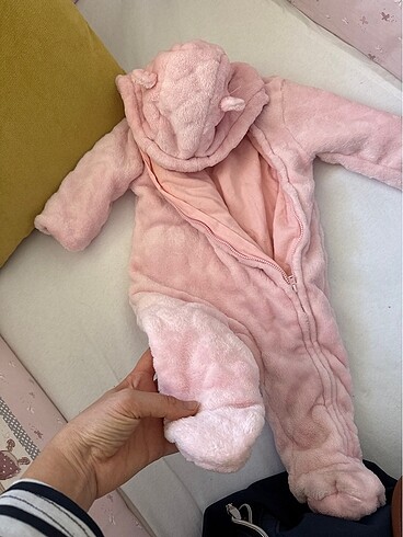 6 Ay Beden pembe Renk Bebek tulum