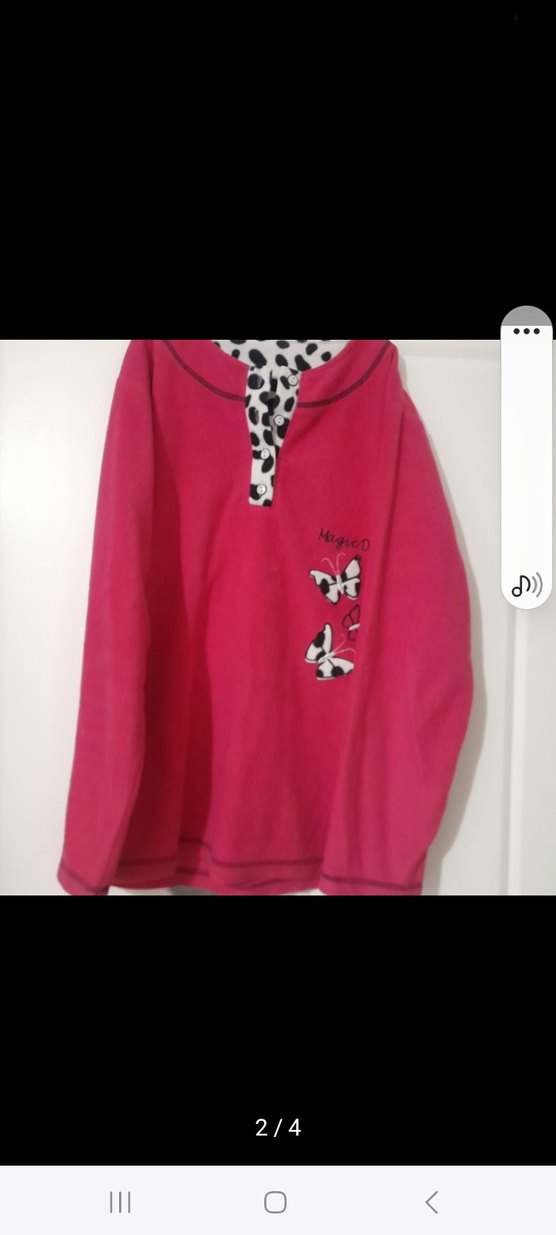 Uzun Kollu, Baskılı Pembe Kadın Pijama Takımı - Görsel 2