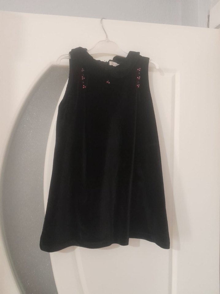 Kız Çocuk Pembe Baskılı Kürklü Yağmurluk ve elbise - Görsel 3